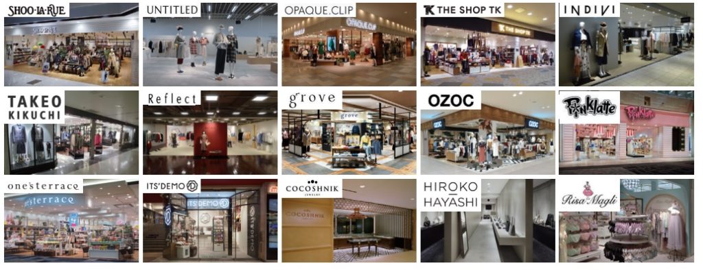 ワールドグループの主なブランドと店舗