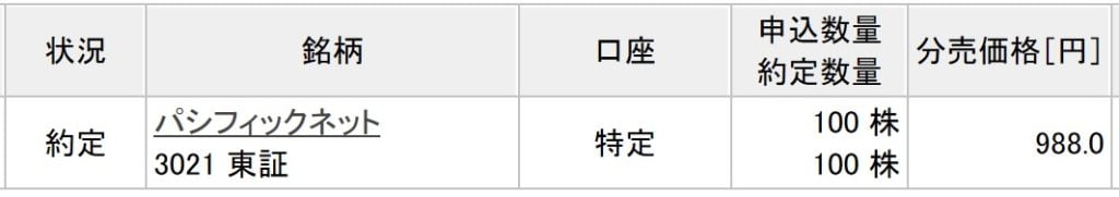 パシフィックネット（楽天証券）