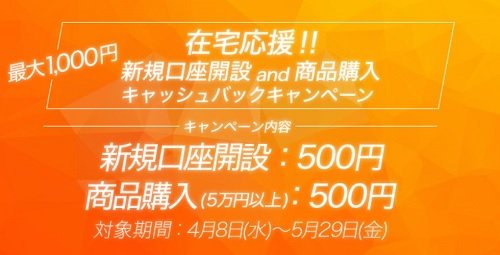 SAMURAI証券のキャッシュバックキャンペーン