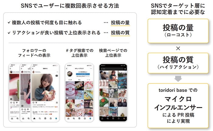 トリドリのPR投稿