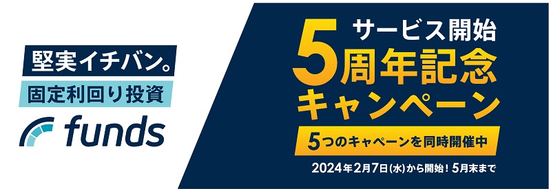 Fundsの5周年キャンペーン